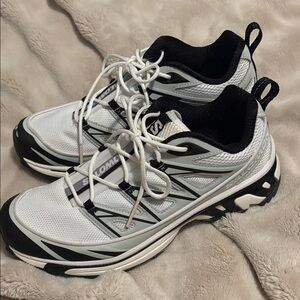 Salomon White and Black Athletic Shoes